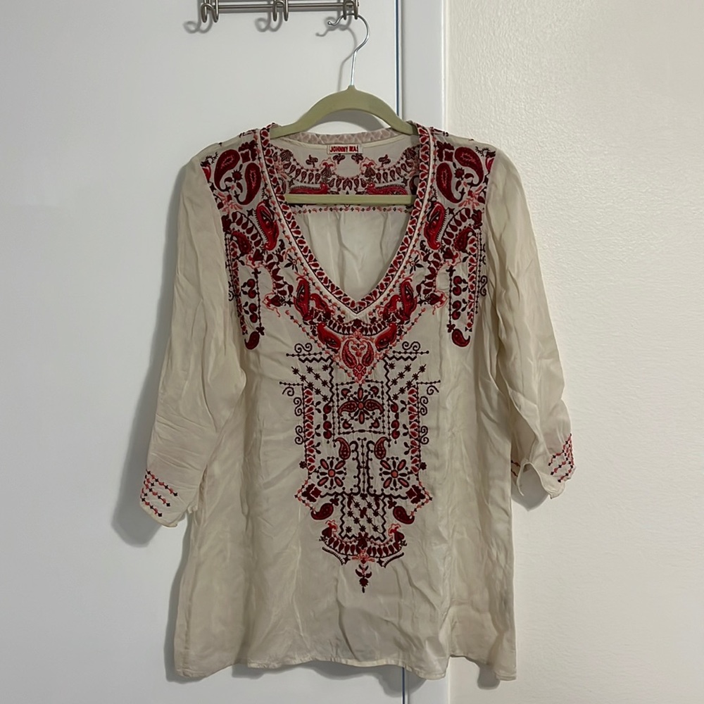 Johnny Was embroidered tunic - size M